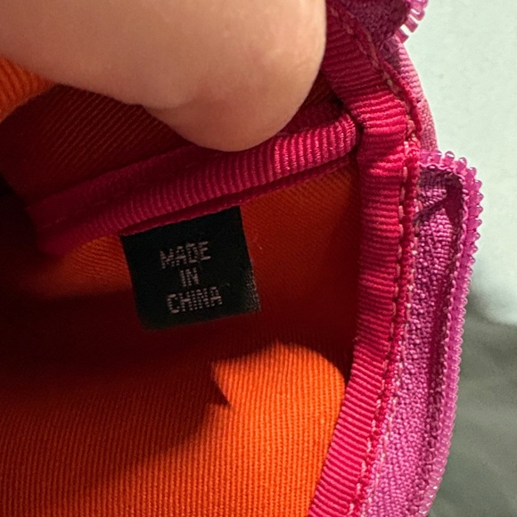 Coach Fab Field Pink Canvas Orange Leather Buckle Pockets Wristlet Vintage GUC - Picture 10 of 10